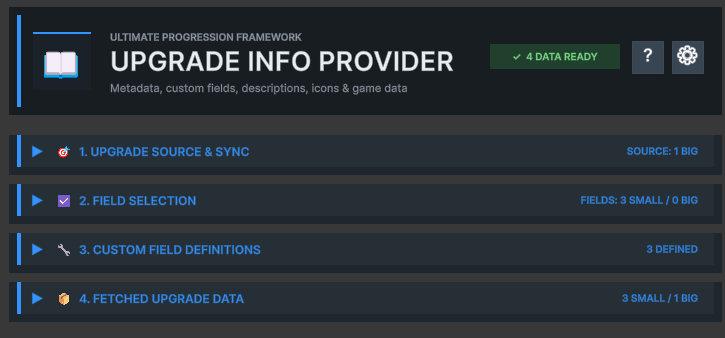 Complete Upgrade Info Provider Inspector